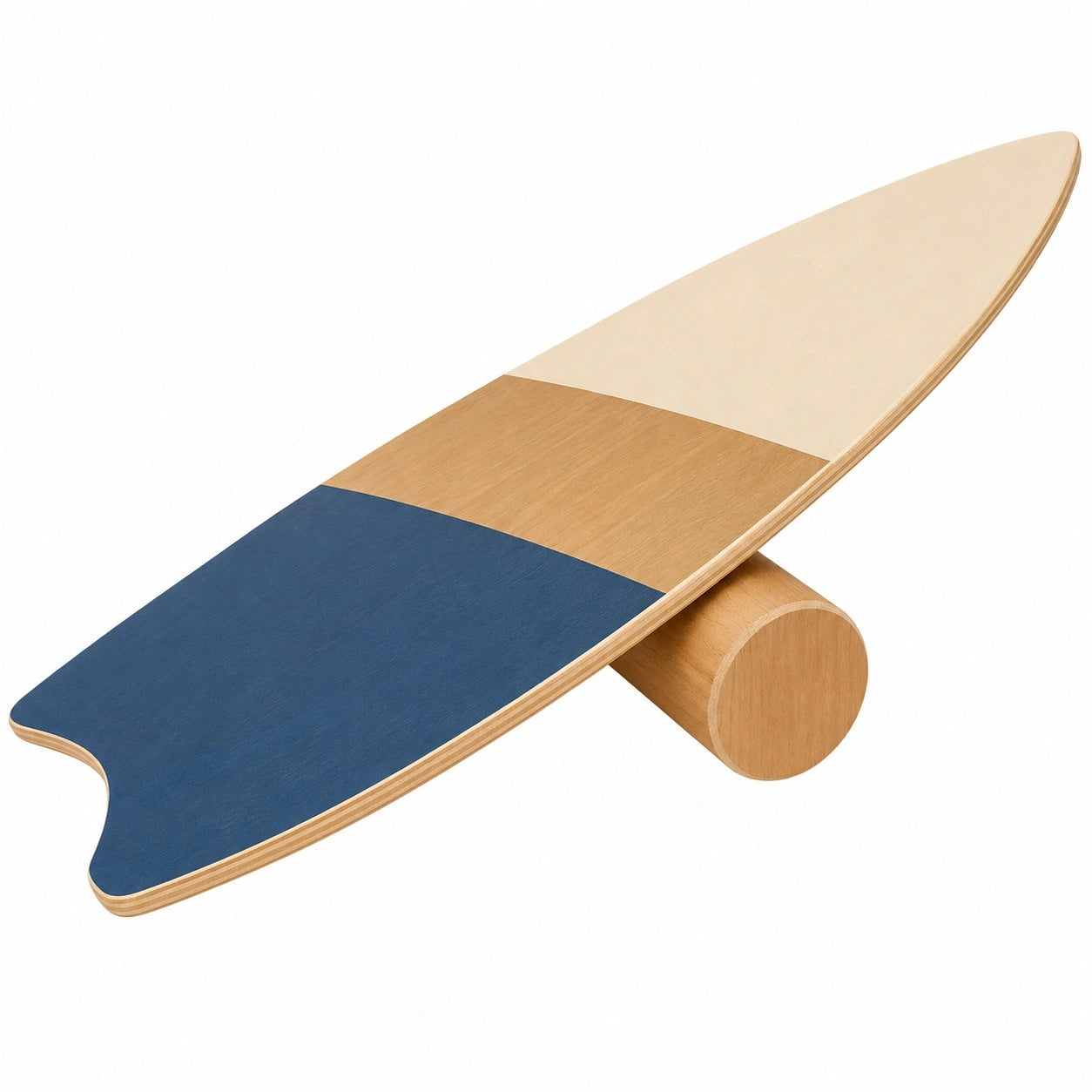 Balance Board aus Holz in Blau/Natur