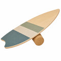 Balance-Board mit Korkrolle, Blau-Grün-Natur