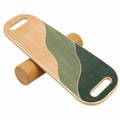 Balance Board mit Griffen und Rollstütze, Holz/Grün