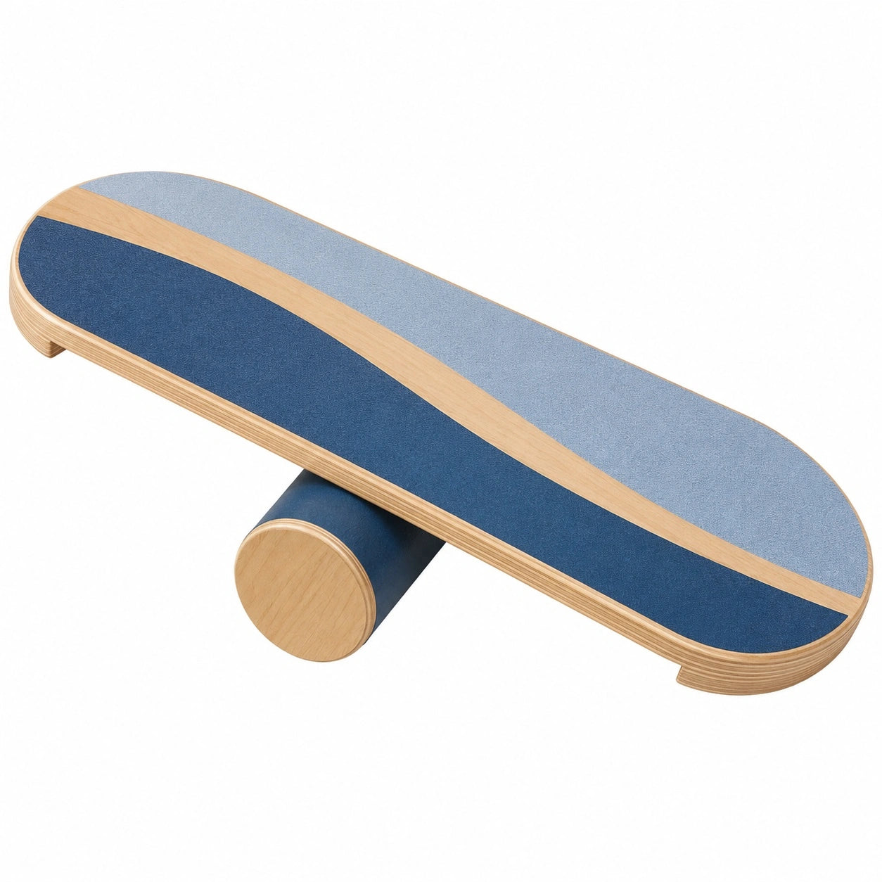 Balance Board Blau/Hellblau mit Holz