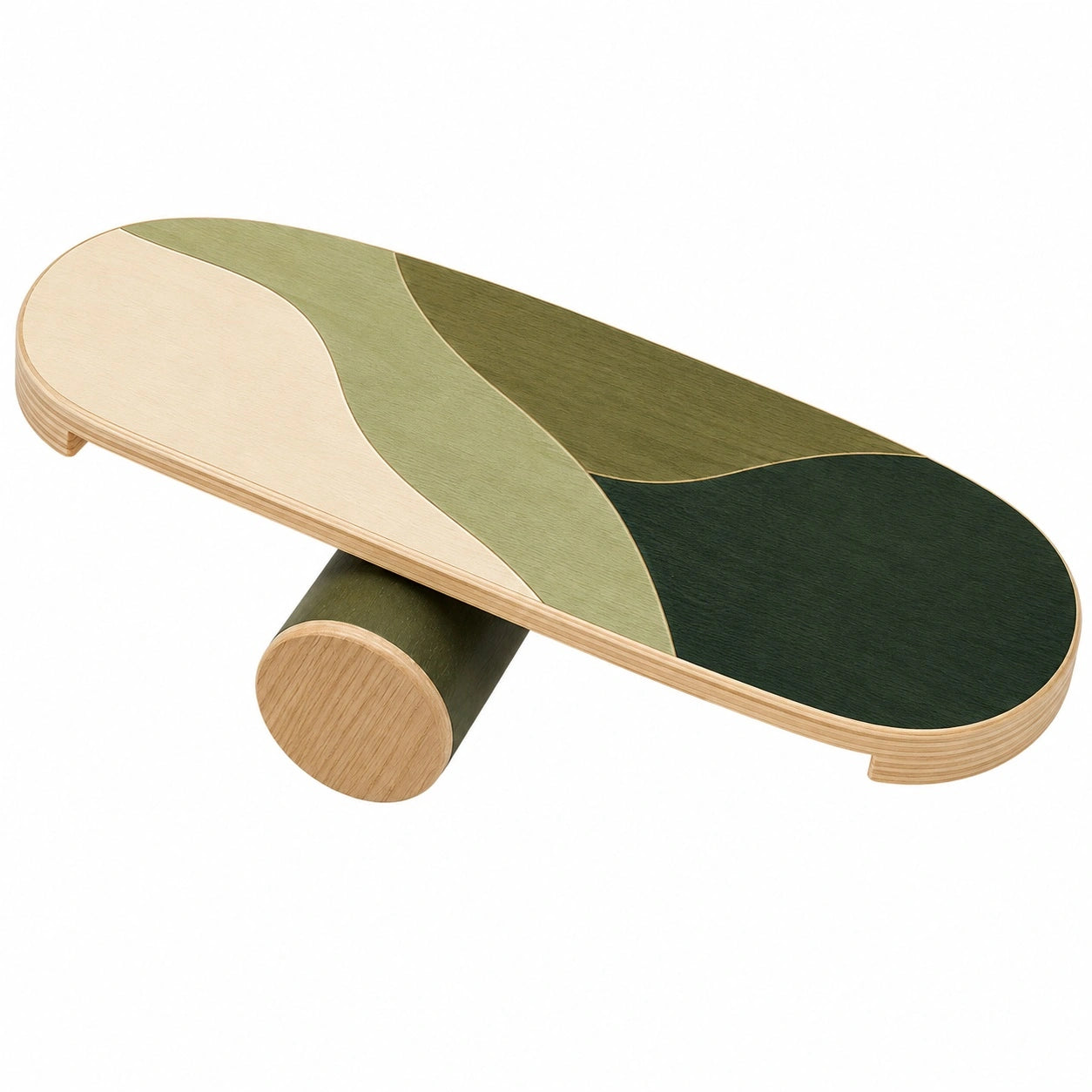 Mehrfarbiges Balance Board mit Naturmuster für Gleichgewichtstraining