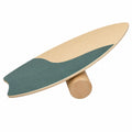 Balanceboard Holz 80x30 cm Beige/Grün