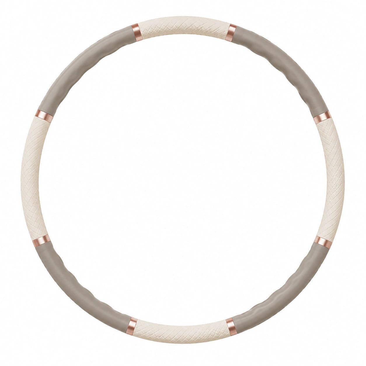 Abnehmbarer Fitness Hula Hoop 100 cm Beige und Grau
