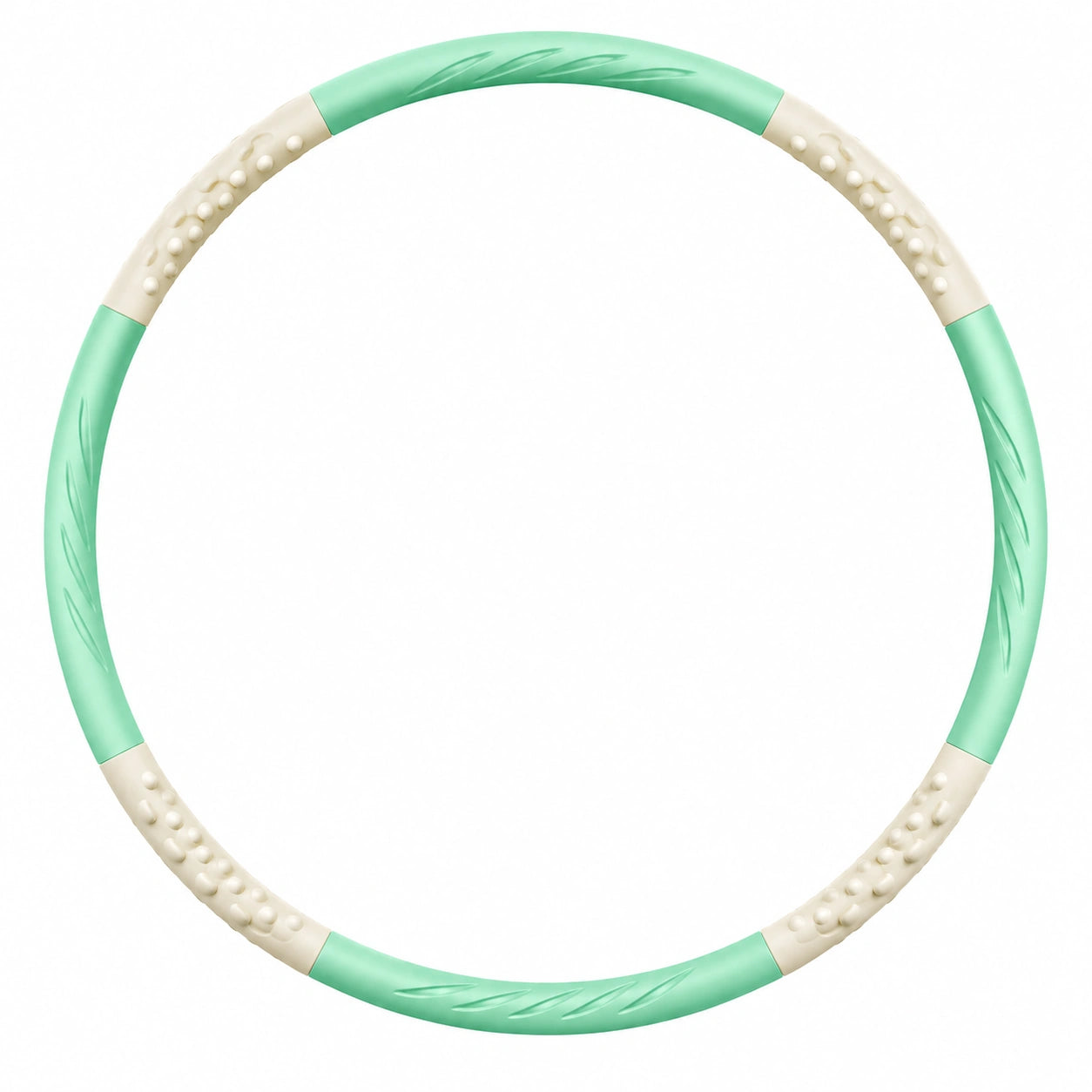 Fitness Hula-Hoop-Reifen mit Massagefunktion, 95 cm, Grün/Weiß