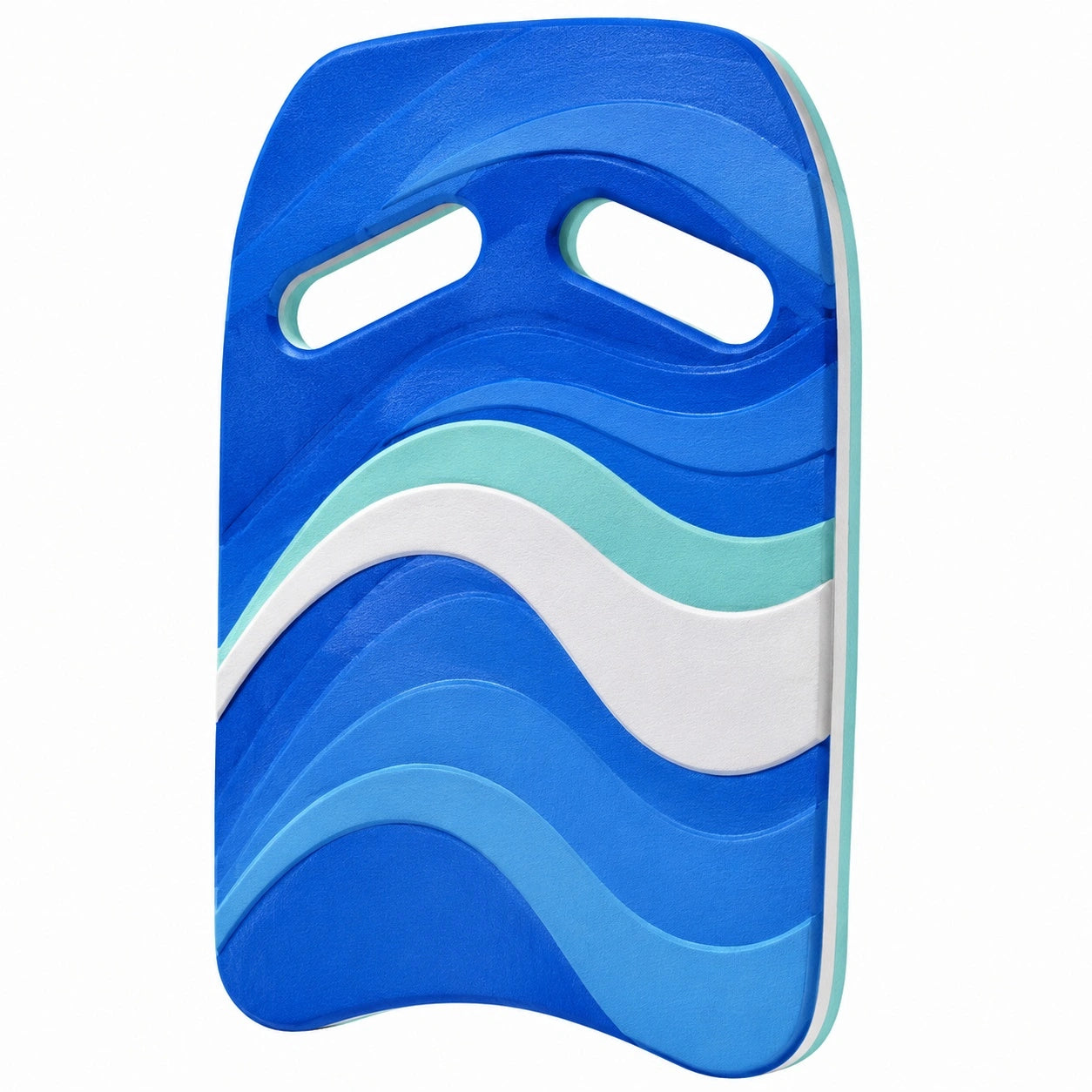 Schwimmbrett mit Griffen für Schwimmtraining Blau/Weiß/Grün