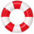 Aufblasbarer Schwimmreifen Rot-Weiß mit Griffen