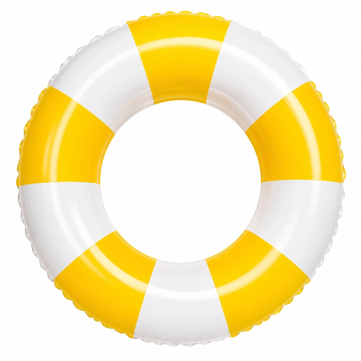 Aufblasbarer Schwimmring Gelb Weiß 90 cm